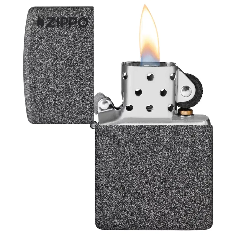 Зажигалка бензиновая ZIPPO Reg Iron Stone Logo Zippo (211 ZL)
