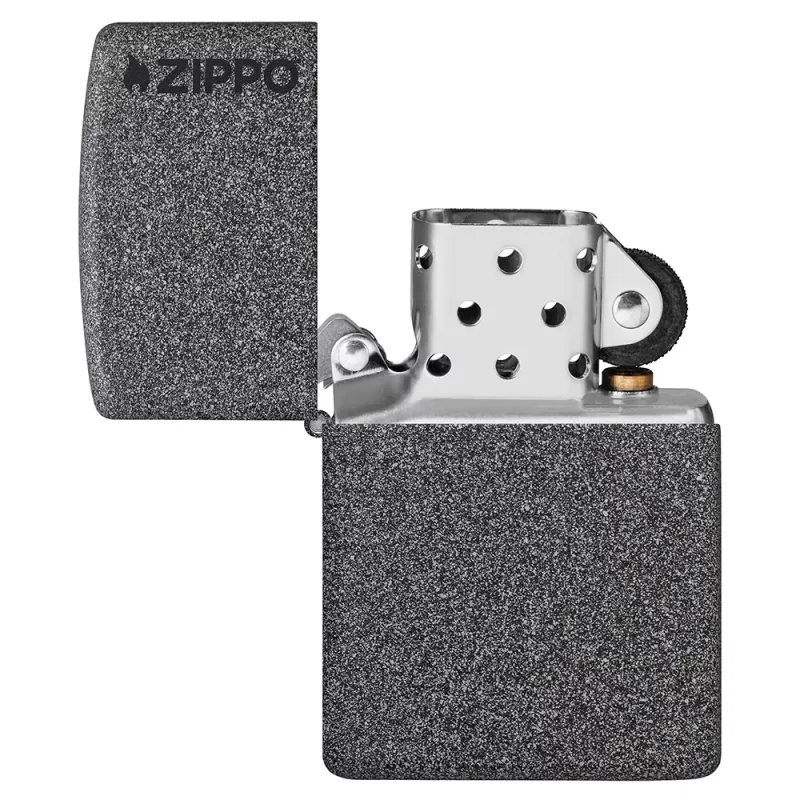 Зажигалка бензиновая ZIPPO Reg Iron Stone Logo Zippo (211 ZL)