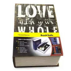 Книга-сейф "LOVE" 18х12х5, 5 см металл, пластик, сірий (DN32053A)
