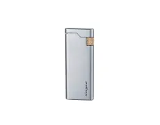 Зажигалка тонкая кремниевая газовая Silver Match Metal Flint Riga Серебристая (40672350SL)