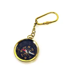 Брелок на ланцюжку та карабіні "Компас" бронза d-3.6,h-1,2 см (Індія) (DN943)