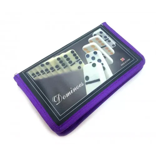 Доміно Доміно в тканинному кейсі на блискавці Duke 19 х 11 х 2 см Фіолетовий (DN30755B)