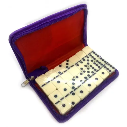 Доміно Доміно в тканинному кейсі на блискавці Duke 19 х 11 х 2 см Фіолетовий (DN30755B)