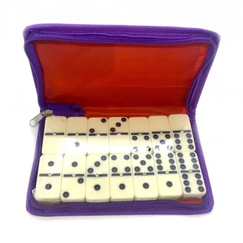 Доміно Доміно в тканинному кейсі на блискавці Duke 19 х 11 х 2 см Фіолетовий (DN30755B)
