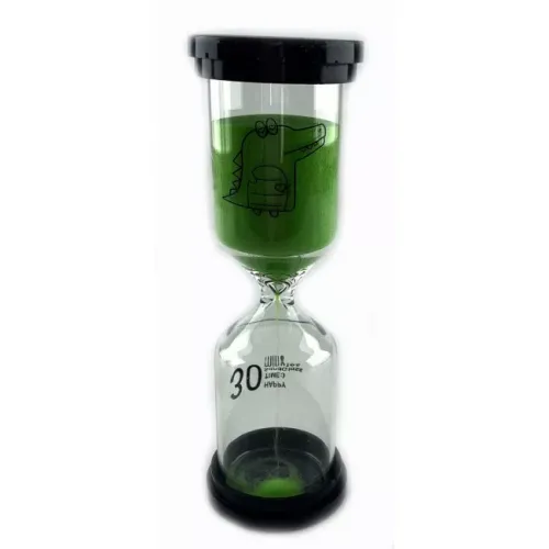 Пісочний годинник Годинник пісочний на 30 хв зелений пісок (DN32237A)