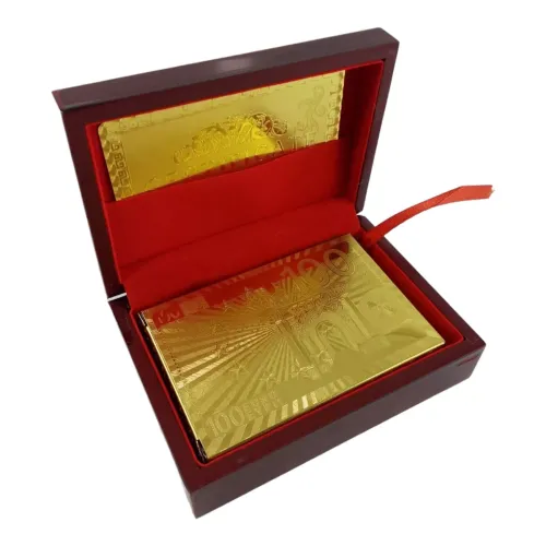 Игральные карты Карты игральные пластиковые позолоченные в шкатулке "Евро" (DN32376A) DUKE