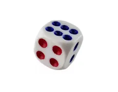 Кость игральная 1 штука 15х15х15 мм, пластик зип-пакет (DN28748A)