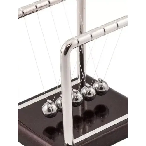 Приймачі рішень та антистреси Маятник Кулі Ньютона антистрес інерційні (18х18х15 см)пластик, метал, коричневі (DN19378N)