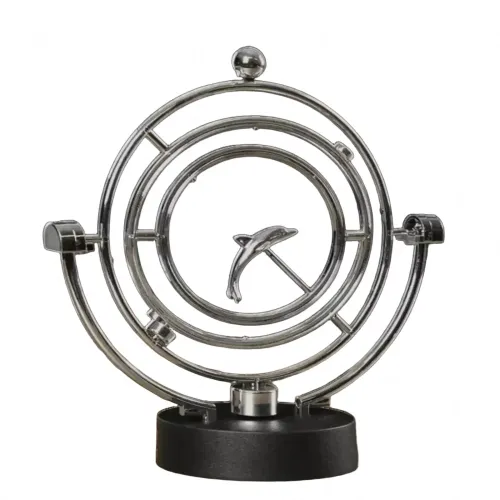 Приниматели решений и антистрессы Маятник магнитный кинетический антистресс "Дельфин" инерционный (25х22х10 см) 4 батарейки АА пластик, хром (DN32767N)