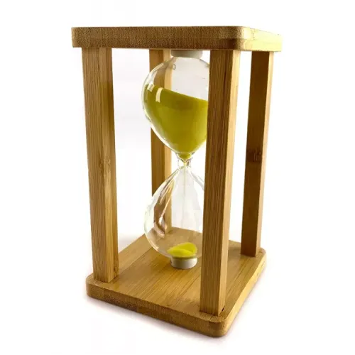 Песочные часы Песочные часы на 20 минут в бамбуке "Эйфелева башня" желтый песок 16,5х10х10 см (DN29765D)