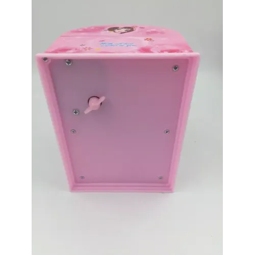 Ящики, комодики, шкафчики Шкатулка музыкальная "Балеринка в сердце" пластик, зеркало, розовый (DN29468)
