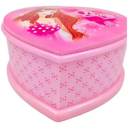 Ящики, комодики, шкафчики Шкатулка музыкальная "Балеринка в сердце" пластик, зеркало, розовый (DN29468)