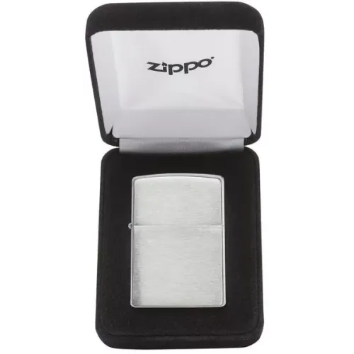 Бензинові запальнички Срібна запальничка бензинова ZIPPO Brushed Sterling Silver срібло 925 проби, оксамитова коробочка (13)