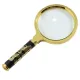 Компасы, лупы Универсальная лупа с ручкой "Дракон", металл, пластик черный, золотистый, кратность 5Х d-8 см h-16,5 см (DN29798)