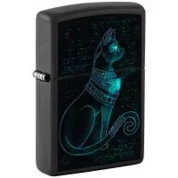 Зажигалка бензиновая Zippo Spiritual Cat Design Черная (48582)