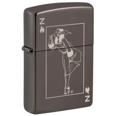 Зажигалка бензиновая Zippo Windy Design черный лид (49797)