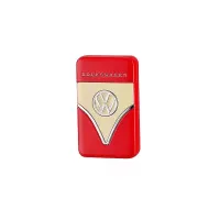 Запальничка газова п'єзо турбо Licences VW Full Cap Metal Жовто-червона (40610124YERE)