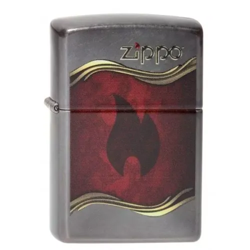 Бензинові запальнички Запальничка Zippo Flame gray gray dusk (28378.120)