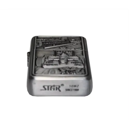 Бензиновые зажигалки Зажигалка бензиновая STAR Серый (23648STAR)