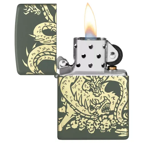 Бензиновые зажигалки Зажигалка бензиновая Zippo Dragon Design (48907)