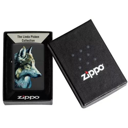 Бензинові запальнички Запальничка бензинова Zippo Linda Picken Вовк (48598)