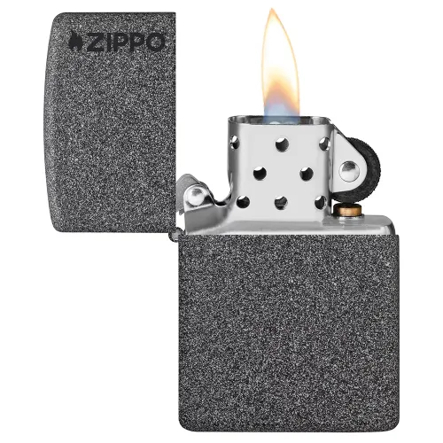 Бензинові запальнички Запальничка бензинова ZIPPO Reg Iron Stone Logo Zippo (211 ZL)