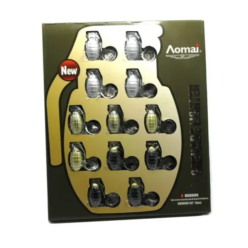 Газові запальнички Запальничка-брелок газова кремнієва "Граната" (4,2х2,8х2,8 см) метал (DN27733)