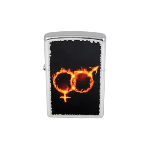 Бензинові запальнички Запальничка Zippo 28446 Man Woman Fire Street Chrome