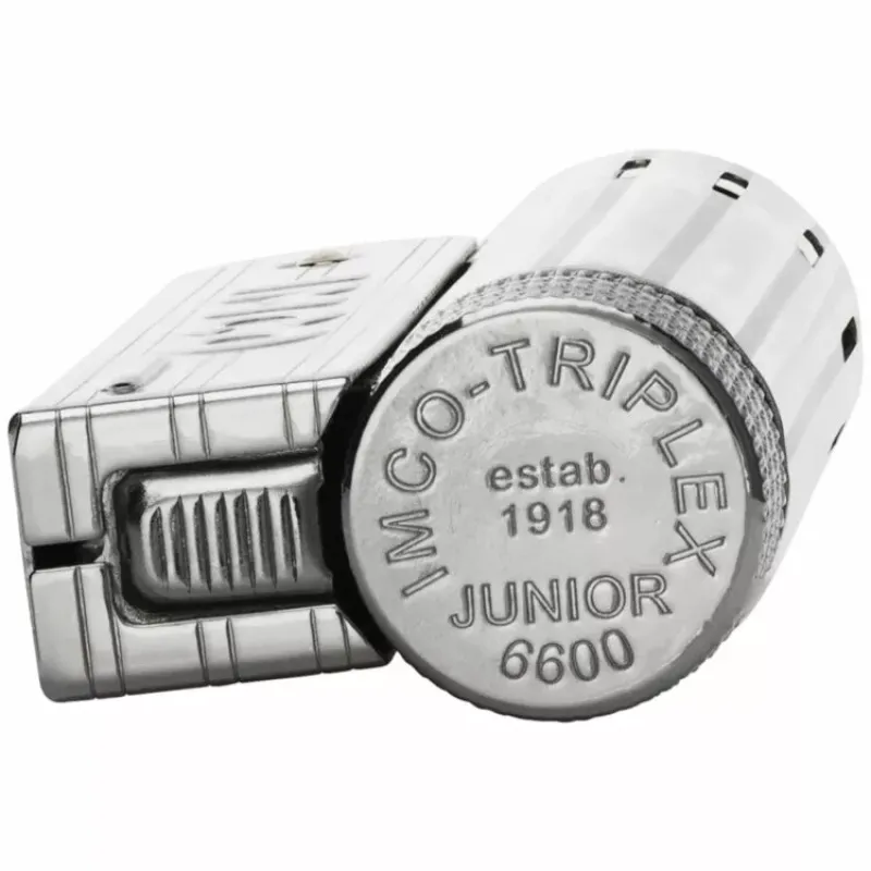 Зажигалка бензиновая IMCO Junior 6600 Oil chrome nickel IMCO Logo серебристый хром (IM1800012)