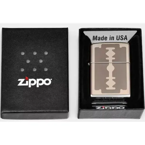 Запальничка бензинова Zippo Razor Blade Lighter Лезо бритви, дзеркальний хром (28137)