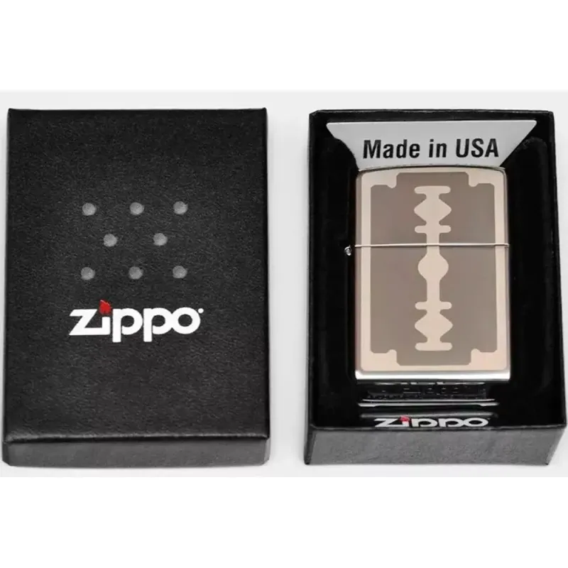 Запальничка бензинова Zippo Razor Blade Lighter Лезо бритви, дзеркальний хром (28137)