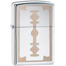 Зажигалка бензиновая Zippo Razor Blade Lighter Лезвие бритвы, зеркальный хром (28137)