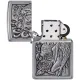 Зажигалка бензиновая Zippo Skull And Angel Emblem, матовый хром (49442)