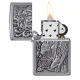 Зажигалка бензиновая Zippo Skull And Angel Emblem, матовый хром (49442)
