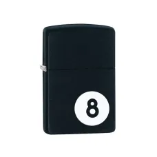 Бензиновая зажигалка Zippo CLASSIC black matte 8-ball (28432)