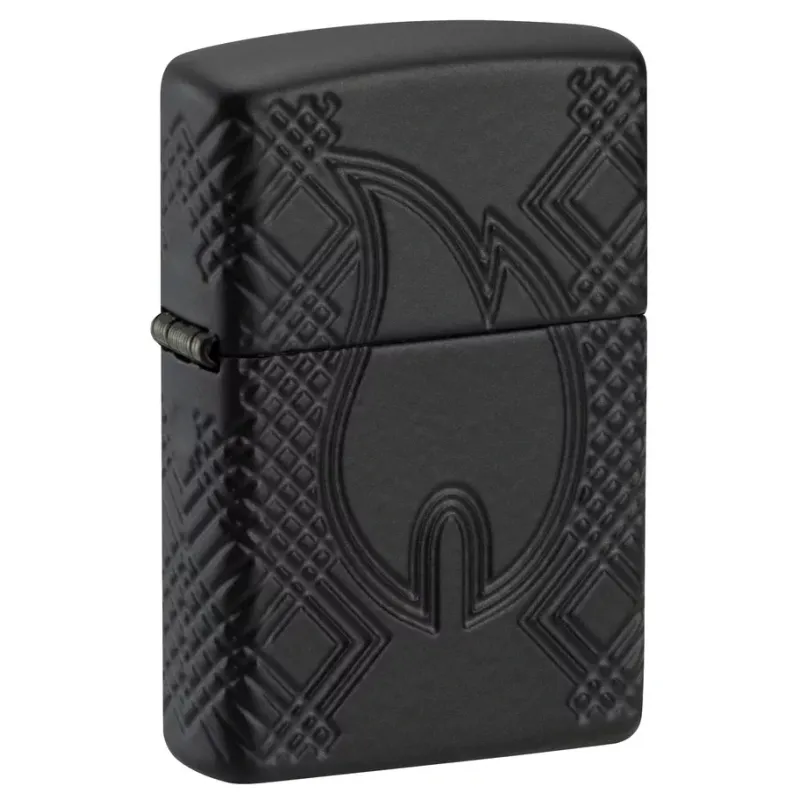 Зажигалка армированная бензиновая ZIPPO Armor® Black Matte lMultiCut, матовая, черная (46775)