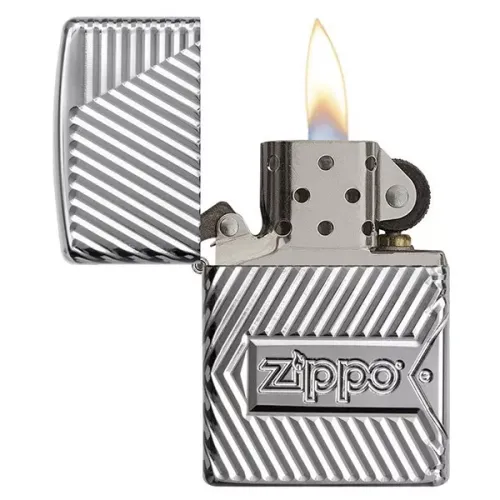 Зажигалка армированная бензиновая Zippo Armor® Bolts Design, хром (29672)