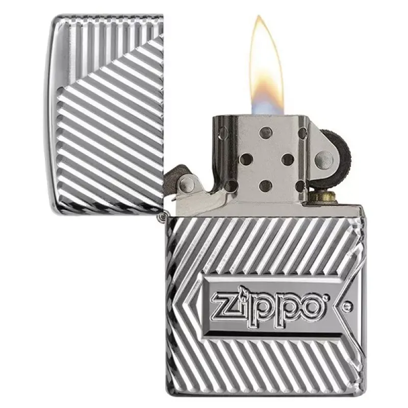 Зажигалка армированная бензиновая Zippo Armor® Bolts Design, хром (29672)