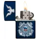 Зажигалка бензиновая Zippo Coast Guard, темно синяя, береговая охрана США (28681)