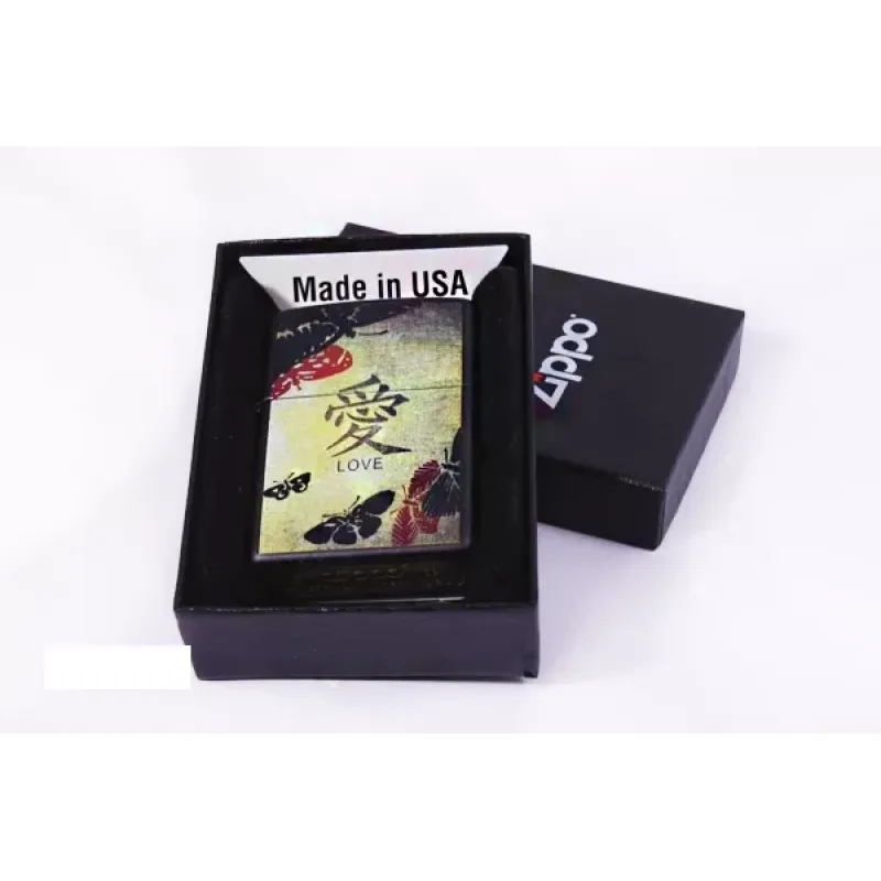 Зажигалка Zippo LOVE BLACK MATTE (20839)