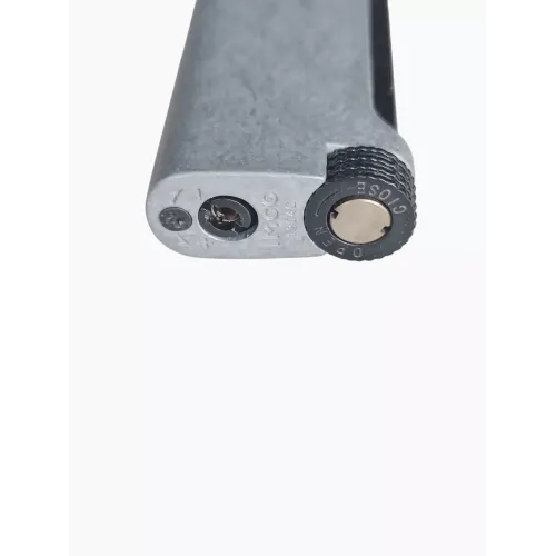 Зажигалка газовая кремниевая IMCO Streamline II Flint pewter морозный камень, серая (IM1800040)
