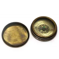 Морський бронзовий компас None «Victorian pocket compas», діаметр 8 см (DN29275)
