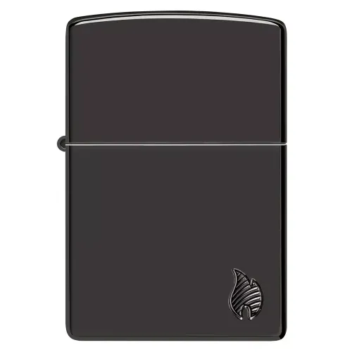 Зажигалка армированная бензиновая Zippo Armor® High Polish Black Flame Design (46402)