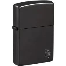 Запальничка армована бензинова Zippo Armor® High Polish Black Flame Design (46402)