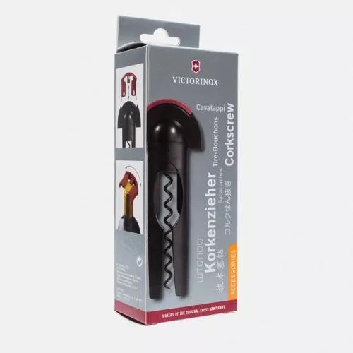 Штопор с резаком для фольги Victorinox Черный (7.6924) Штопор с резаком для фольги Victorinox Черный (7.6924)