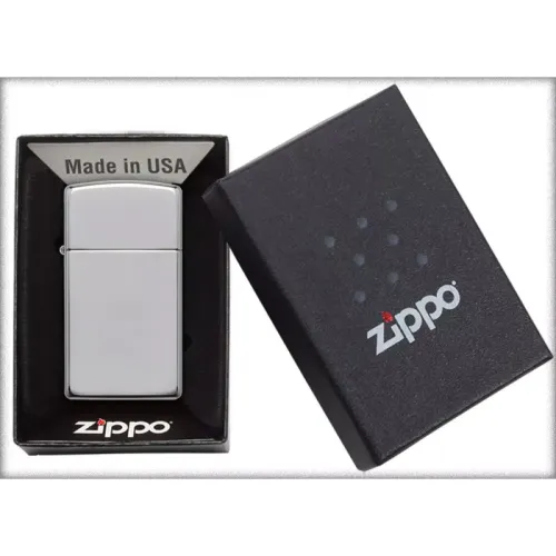 Зажигалка бензиновая ZIPPO узкая HIGH POLISH CHROME (1610)