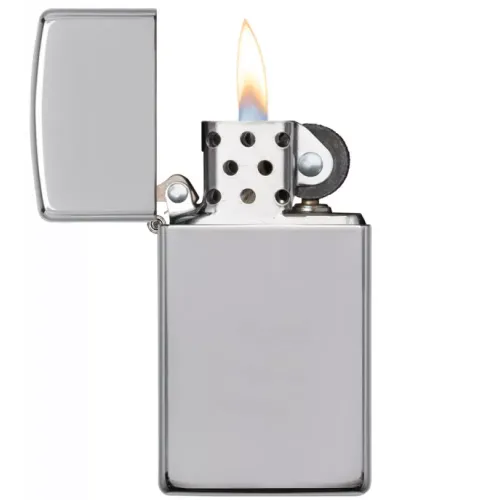 Зажигалка бензиновая ZIPPO узкая HIGH POLISH CHROME (1610)
