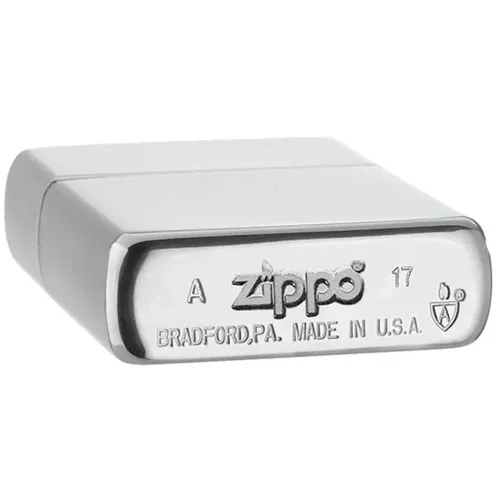 Зажигалка армированная бензиновая Zippo Armor® brushed chrome, матовый хром (162)
