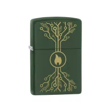 Бензинова запальничка Zippo 221 PF20 Flame Tech Design Зелена (49221)