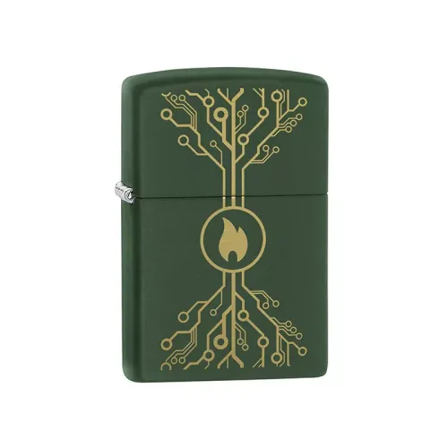 Бензинові запальнички Бензинова запальничка Zippo 221 PF20 Flame Tech Design Зелена (49221)